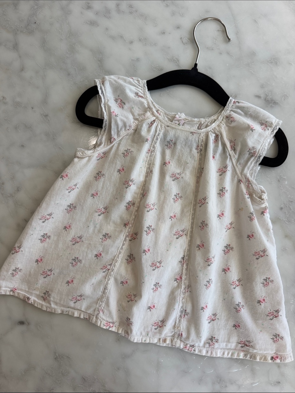Bonpoint Floral Print Blouse - size 2